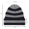 thumbnail image 2 of HOWPAY Winter Beanie for Men Slouchy Stretchy Knitted Striped Color Windproof Pullover Hats Soft Warm Ski Stocking Cap for Cold Weather, 2 of 5