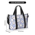 thumbnail image 2 of Travel Duffle Bag Abstract Flower Cute Rabbit Purple Travel Tote Bags Carry on Luggage Waterproof Weekender Bags with Top Handle Adjustable Shoulde Strap for Travel Gym, 2 of 5