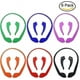 thumbnail image 2 of Paquete de 6 soportes antideslizantes para gafas con 6 pares de ganchos para las orejas para niños y adultos, ideales para deportes, negro, rojo, naranja, rosa, azul,, 2 of 4