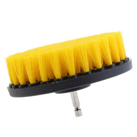 

5 Tile Grout Power Scrubber Cleaning Drill Brush Medium Brush Yellow