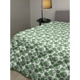 thumbnail image 2 of Philodendron Down Alternative Comforter, Continuous Pattern with Tropical Jungle Foliage on Shadowy, Microfiber Quilt for All Season, 5 Sizes, Emerald Fern Green, by Ambesonne, 2 of 3
