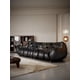 thumbnail image 2 of Antique leather sofa French retro light luxury living room American head layer cowhide black straight  sofa My Lux Decor Round, 2 of 11