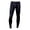 Black, variant on Manyakai Men's Athletic Leggings Thermal Compression Pants Base Layer Bulge Pouch Skinny Bottoms Gym Navy Blue XL