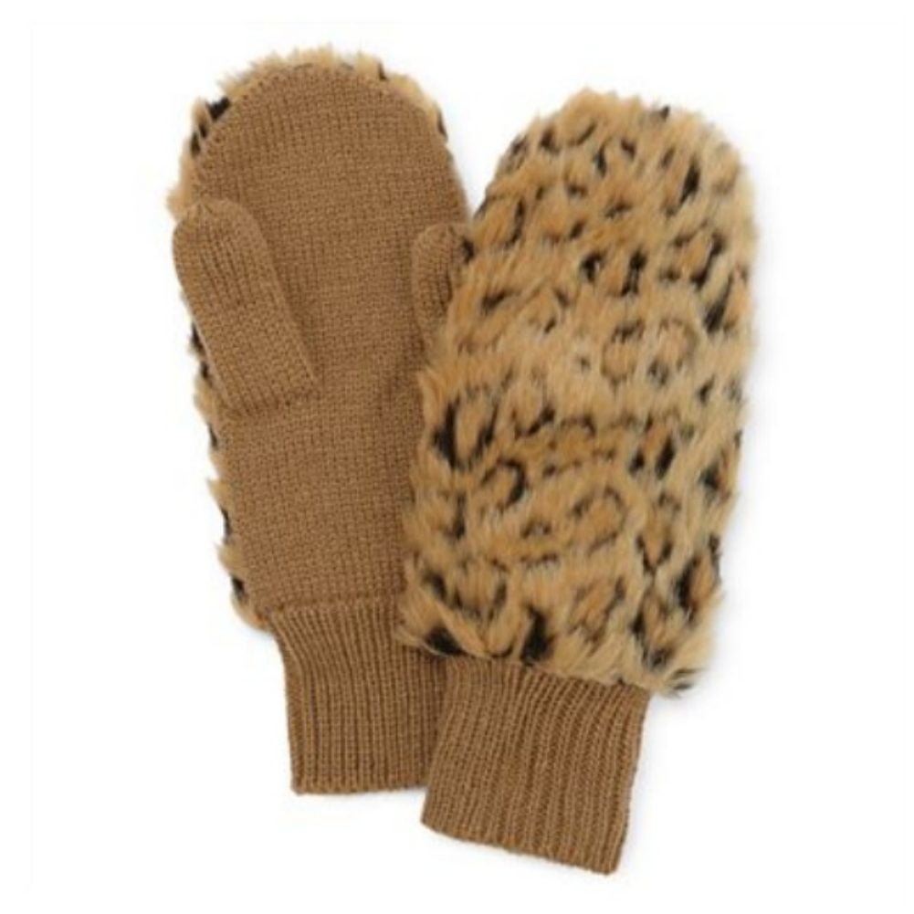 womens faux fur mittens