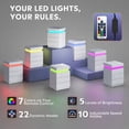 thumbnail image 3 of GALAXHERO Nightstand Set of 2 with Charging Station, LED Bedside Table with 3 Storage Drawers, Sliding Top, Hidden Space, Modern End Table for Bedroom, Living Room, White, 3 of 11