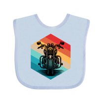 Inktastic Motorcycle Retro Sunset Biker Boys or Girls Baby Bib