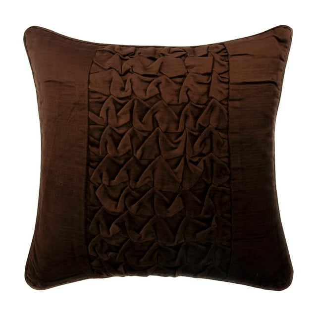 Toss Pillow Covers, Decorative Pillow Covers 22x22 inch (55x55 cm) Brown, Velvet Throw Pillow Covers, Handmade Pillow Covers, Solid Color Throw Pillow Covers, Modern - Brown Knots