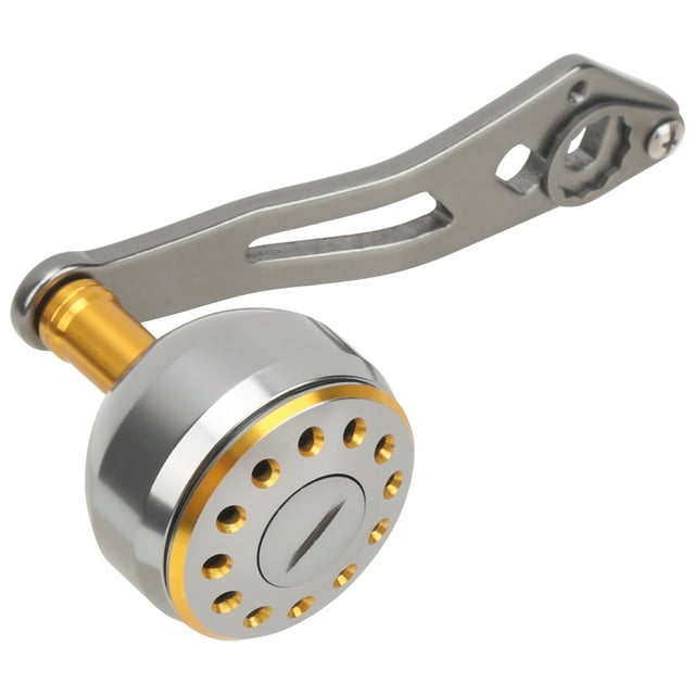 Ccdes Fishing Accessories Fishing Tackle Box Fishing Reel Handle Grip Aluminum Alloy Baitcasting Reel Rocker Arm Replacement 8x5mm
