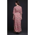 thumbnail image 3 of Bimba Robe Longue Imprimée en Rayonne à Feuilles de Chou, Taille Smockée, Fente Latérale, Robe pour Femme - Grande, 3 of 6