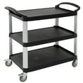 thumbnail image 2 of HUBERT® Black Plastic 3-Shelf Utility Cart - 38 1/2" L x 20 7/8" W x 36 5/8" H, 2 of 7