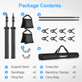 thumbnail image 5 of EMART Photo Backdrop Stand 10 x 7 ft, Adjustable Metal Photography Background Support System Kit, 5 of 8