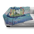 thumbnail image 3 of Whale Soft Flannel Fleece Throw Blanket, Ecology Environmental Design Global Concept with a Rainbow Ocean and a Big Whale, Cozy Plush for Indoor and Outdoor Use, 50" x 60", Multicolor, by Ambesonne, 3 of 6