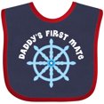 thumbnail image 3 of Inktastic Daddy's First Mate Sailing Nautical Boys Baby Bib, 3 of 4