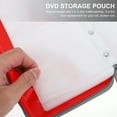 thumbnail image 4 of HONMEET Red Polyester CD Storage Case Large Capacity Disc Organizer 1Pack, 4 of 8