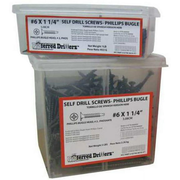 Drywall Screw, #8 x 3 in, Steel, Bugle Head Phillips Drive, 2000 PK