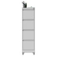 thumbnail image 2 of Tcbosik 4-Drawer File Cabinet with Lock and Wheels, 52.2" Tall Mobile Filing Cabinet for A4/Letter/Legal Size, Easy Assembly, White, 2 of 10