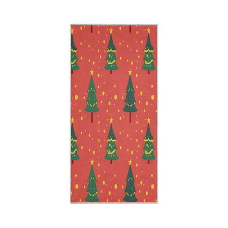 Quick-Drying Towel 30 x 15 Inch Yoga Towels Bath Towels Hand Bath Towels Sport Towel Water Absorption Light Easy to Store and Carry Cartoon Christmas Tree Seamless