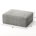 thumbnail image 6 of 39" x 30" Large Oversized Ottoman, Rectangle Floor Bench Plush Corduroy Footrest for sofa, Extra Seating for Living Room, No Assembly, 6 of 6