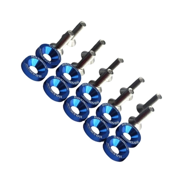 relayinert Easy To Install Car Screw Bonnet Gaskets For Quick Car Customization Made Blue screw 1Set