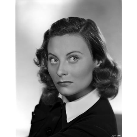 Morgan Portrait - Michele Morgan on a Collar Top Portrait Photo Print