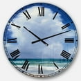 thumbnail image 1 of DesignArt Beach Clouds II Large Wall Clock, 1 of 2