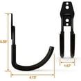thumbnail image 2 of Garage Storage Utility Hooks，Garage Garden Tool Organizer，Steel Wall Mount Hooks, Large Garden U Hooks （2 Pack） (Type-2-Black), 2 of 7