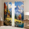 thumbnail image 2 of Castle Fairy Rustic Cabin Curtains Pack of 2 (42x84 Each) for Teens Adults,Moutain Jungle Curtains Blackout,Nature Scenery Bedroom Curtains,Lightweight Room Decor, 2 of 6