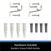 Mainstays Madelyn Adjustable Café Curtain Rod Set, 7/16 in Diameter, 28-48 in