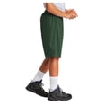 thumbnail image 5 of Youth PosiCharge Double-Layer Classic Polyester Mesh Short Forest Green X-Small, 5 of 8
