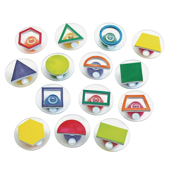 Colorations Easy-Grip Stampers, Shapes - Set of 14