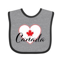 Inktastic Canada-heart and maple leaf Boys or Girls Baby Bib