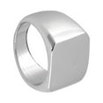 thumbnail image 3 of Men Boys Simple Retro Large Flat smooth surface ring Square Glazed Surface Alloy Ring Plated Jewelry Accessory Hip Hop, 3 of 6