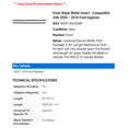 thumbnail image 2 of Front Wiper Blade Insert - Compatible with 2005 - 2010 Ford Explorer 2006 2007 2008 2009, 2 of 2