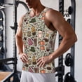 thumbnail image 5 of Balery Coffee pots cup Pattern Men's Workout Tank Top Gym Muscle Tee Fitness Bodybuilding Sleeveless T Shirt Quick Dry Fit Muscle Tank Top Slim-Fit Tank-X-Large, 5 of 7