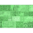 thumbnail image 1 of Ahgly Company Indoor Rectangle Patchwork Emerald Green Transitional Area Rugs, 8' x 10', 1 of 4