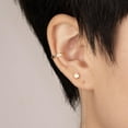 thumbnail image 3 of Anygolds 14K real solid Gold Thick Ear Cuff No Piercing Cartilage Helix -White Gold, 3 of 10