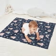 thumbnail image 2 of Navy Princess Castle Pattern Blanket,Comfortable Soft Flannel Throw Blanket,All Season,Warm Lightweight Blankets for Sofa Bed Couch Living Room Chair,30"x40", 2 of 4