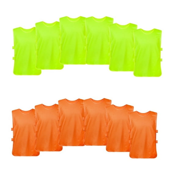 Celivon Kids Pinnies 12/24 Packs Practice Vests Pennies for Sports Youth Boys Girls Scrimmage Vests Soccer Lacrosse