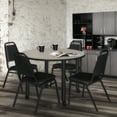 thumbnail image 5 of Kee 48" Round Mobile Breakroom Table- Maple/ Black, 5 of 5