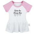 thumbnail image 1 of When Two Became Three Funny Dresses For Baby, Newborn Babies Skirts, Infant Princess Dress, 0-24M Kids Graphic Clothes (Pink Raglan Dresses, 6-12 Months), 1 of 5