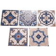 thumbnail image 2 of 10Pcs Moroccan Style Tile Stickers Waterproof Wall Stickers Bathroom Art Decor,6x6 Inch,10 x tile stickers,Color mixing, 2 of 8
