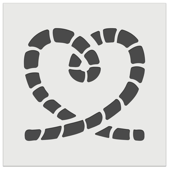 Rope Heart Twist Knot DIY Cookie Wall Craft Stencil - 5.5 Inch