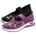 thumbnail image 6 of Mostsola Flats for Women Mary Jane Shoes Knit Mesh Embroidery Walking Shoes Comfortable Slip on Shoe, 6 of 9