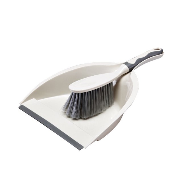 WORGEOUS Juego de Mini escoba y recogedor, herramientas de barrido de escritorio de cocina, 2 uds. (Beige)