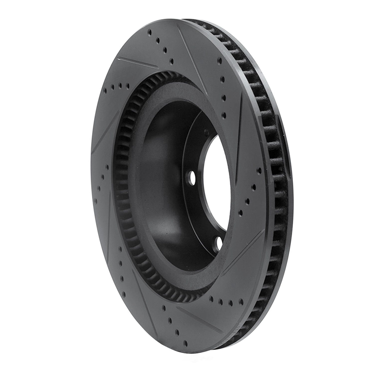 Dynamic Friction Company 633-76136L DFC Brake Rotor - Drilled And Slotted - Black