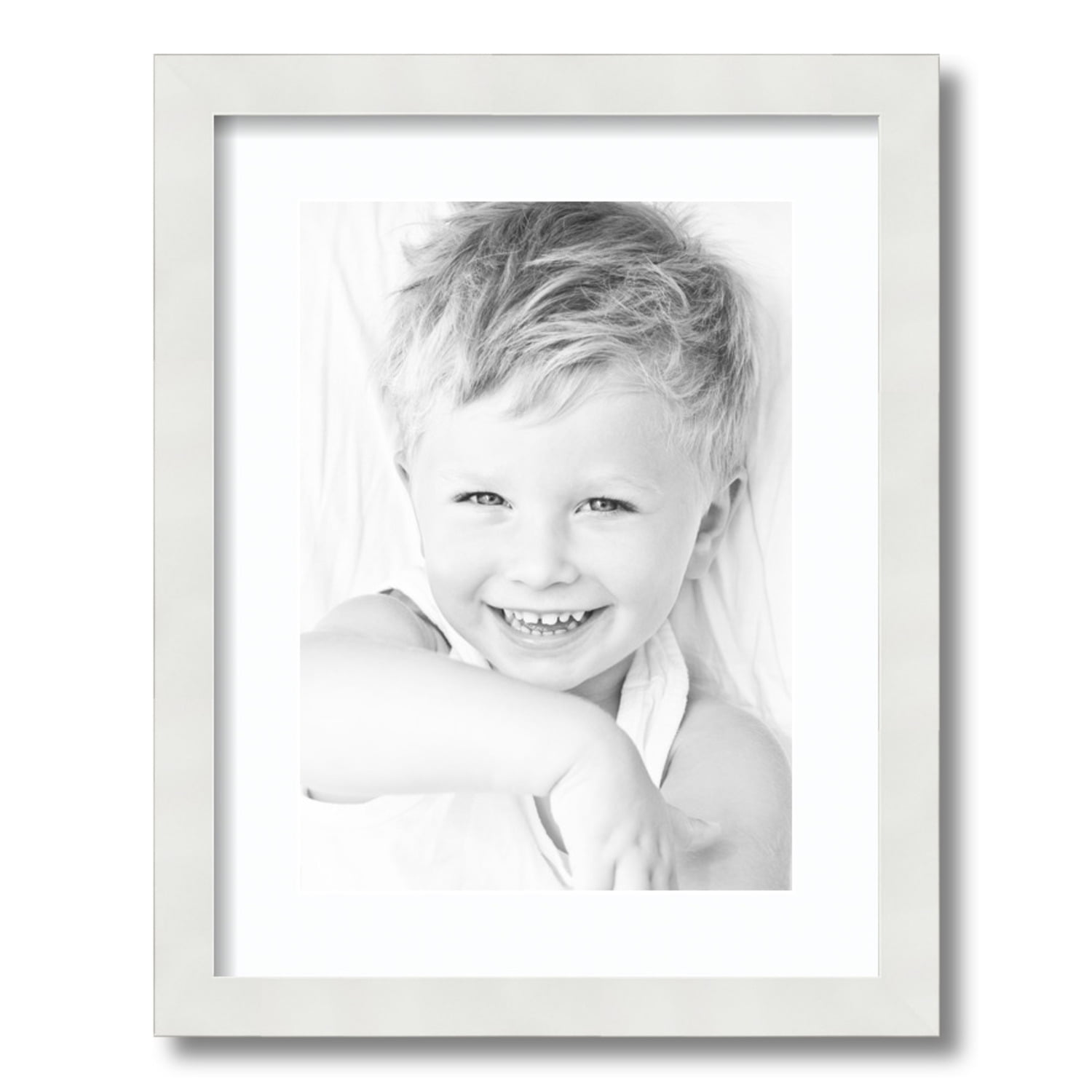 ArtToFrames 14x18 Matted Picture Frame with 10x14 Single Mat Photo Opening Framed in 1.25 Satin White Frame and 2 Super White Mat (FWM-3966-14x18)