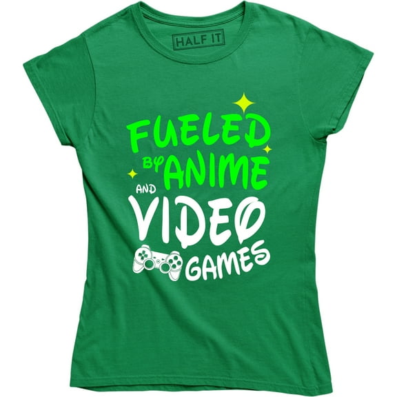 Fueled By Anime And Video Games Funny Pro Nerd Gaming Gift Tee Shirt