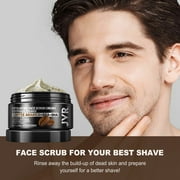 Men's Face Scrub, Deep Cleansing, Removing Blackheads, Facial Scrub for Men Pre-Shave Soften (4.23 oz)
