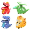 Etereauty Car Pull Toys Dinosaur Vehicles Push Go Set Vehicle Friction Kids Mini Cars Dino Play Model Toddlers Powered Bag Party
