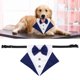 thumbnail image 4 of Diseño de cuello de bandana de esmoquin para perro mascota formal con pajarita de boda para perro para el cuello para cumpleaños Azul Salvador Collar de esmoquin para perros, 4 of 9